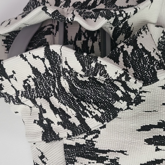 Joseph Ribkoff Black and White Patterned Coat - Picture 7 of 12